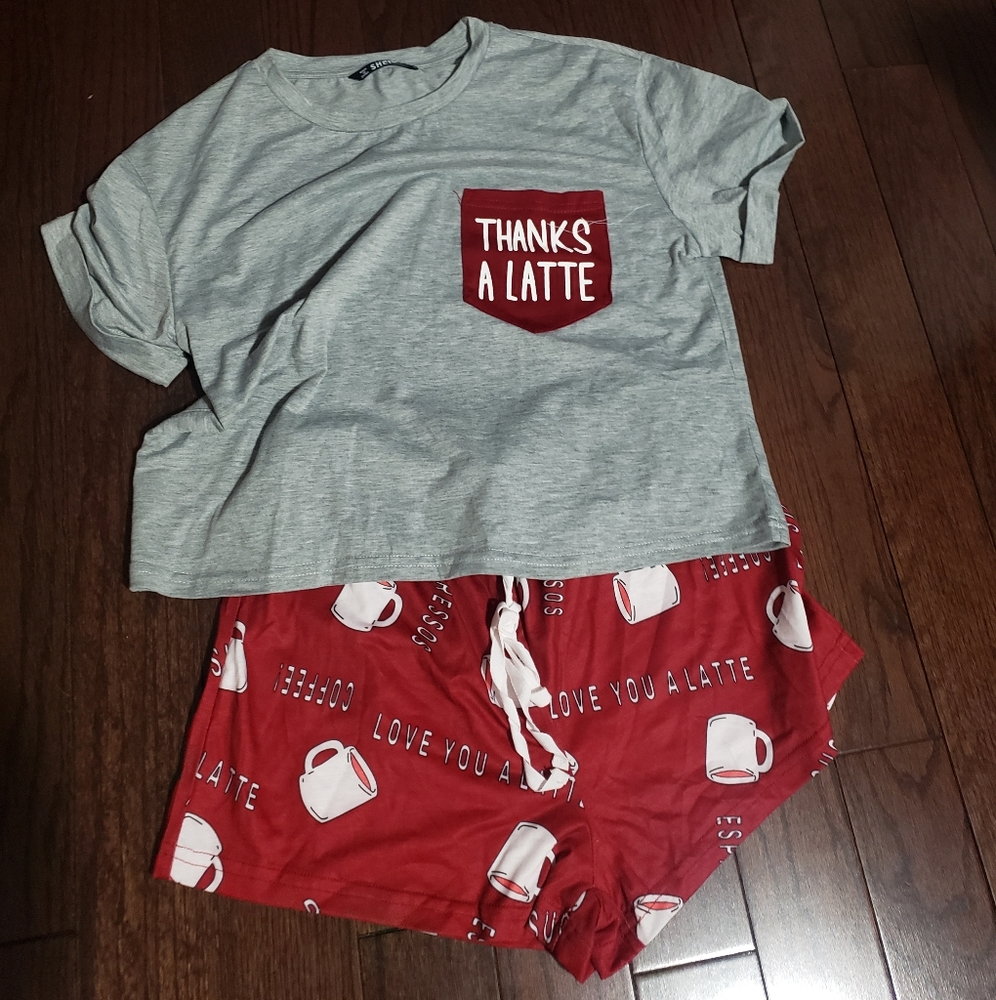 From Shein, sleep set. Size small